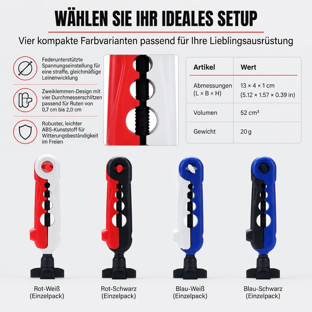 📢📢50% RABATT !!⏰Tragbarer kompakter Angelschnur-Spooler und Rollenwickler Angelzubehör