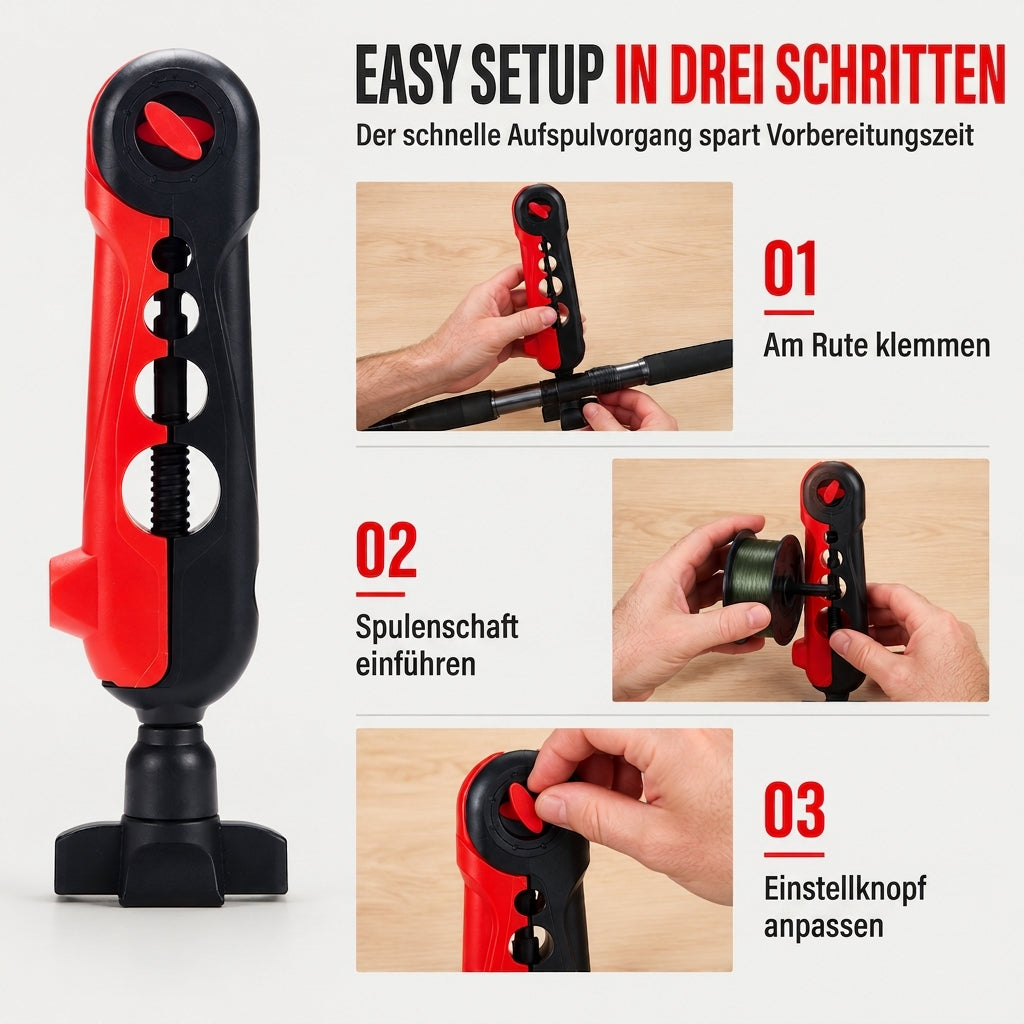 📢📢50% RABATT !!⏰Tragbarer kompakter Angelschnur-Spooler und Rollenwickler Angelzubehör