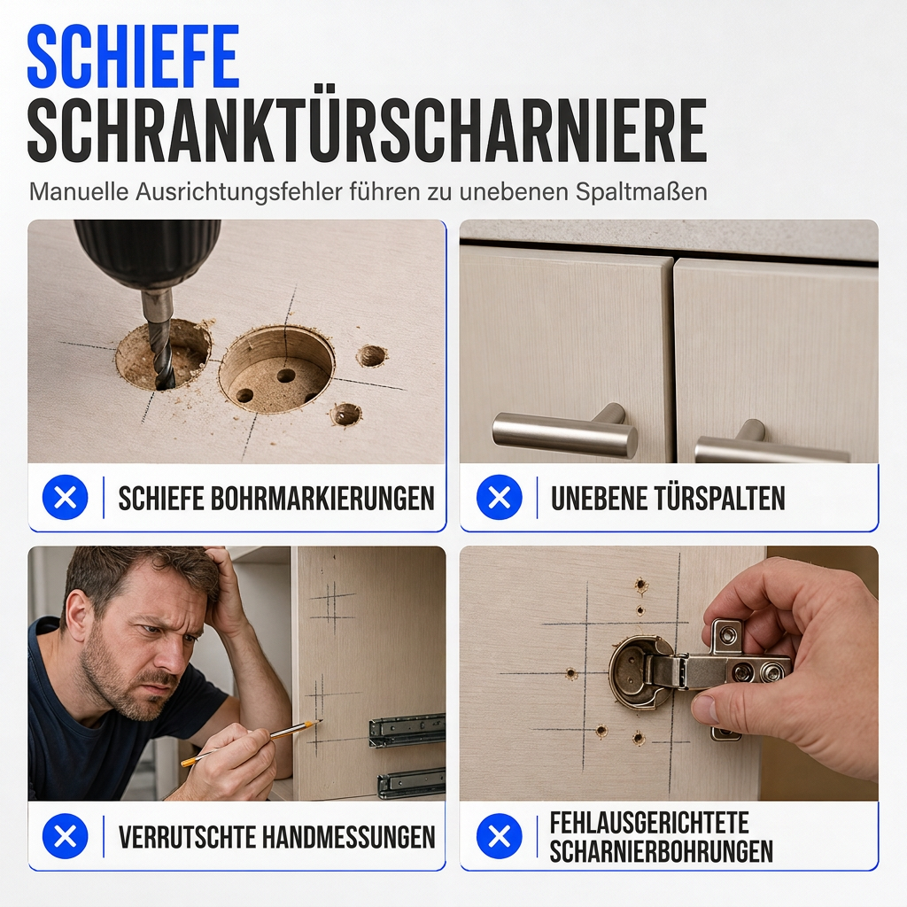 📢📢50% RABATT !!⏰Werkzeug: Installationsschablone und Schnellpositionierungs-Befestigungsplatte für Aluminium-Magnetklappscharnier