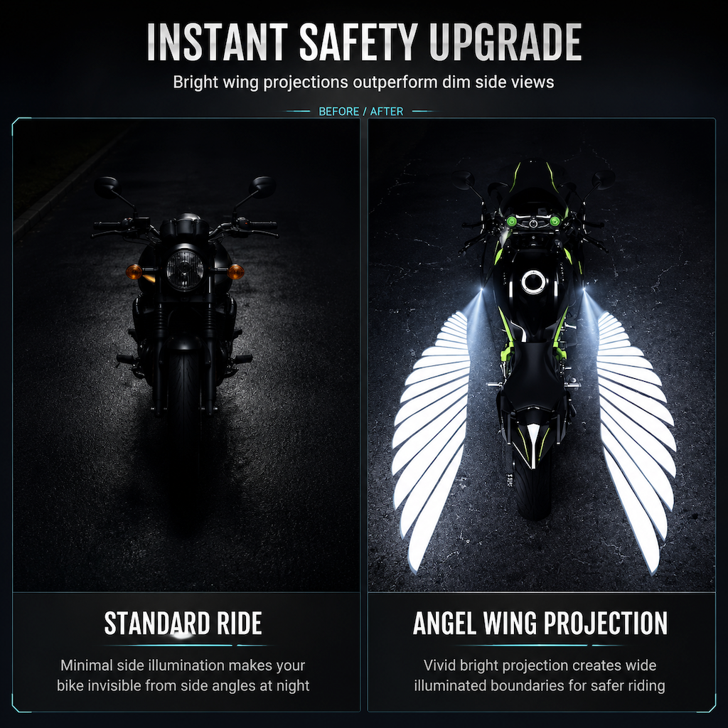 🎄 50 % WEIHNACHTSRABATT! 🏍️ LED-Engelsflügel-Projektoren fürs Motorrad – 2er-Set mit Wow-Effekt! ✨