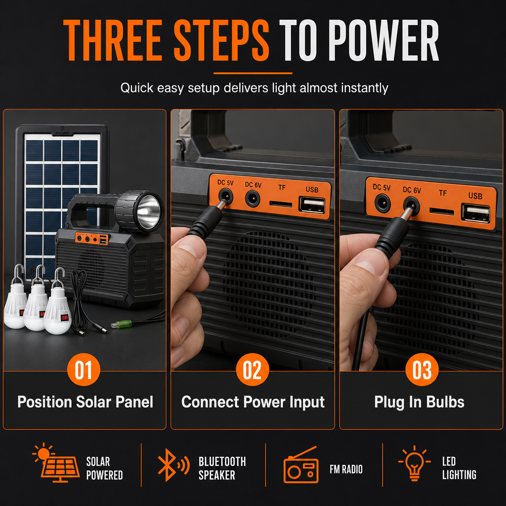 ☀️ 50% RABATT! 📻 Tragbares Solar-Notfallradio mit Bluetooth-Lautsprecher, Taschenlampe & 5V-Ladefunktion