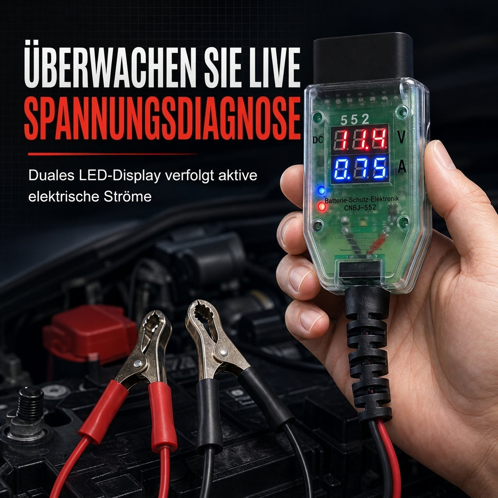 🚗 50% RABATT! 🔋 OBDII 12V Speicher-Backup – Mit Spannungsanzeige ✨