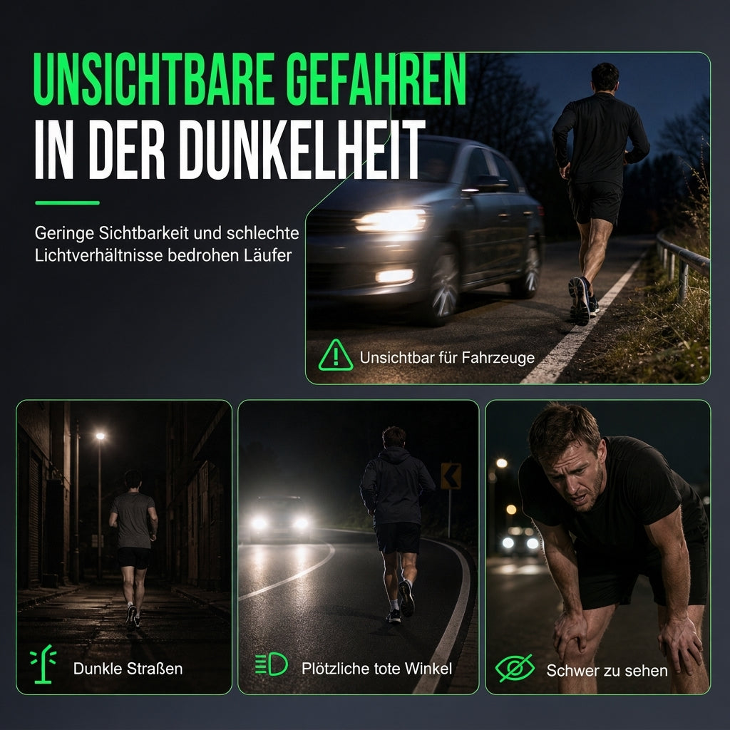 LED leuchtender Schuhclip Blitzende Sicherheitswarnleuchte für Nachtlaufen und Radfahren