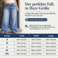 👖Mühelos schicke, locker sitzende Jeans mit weitem Bein