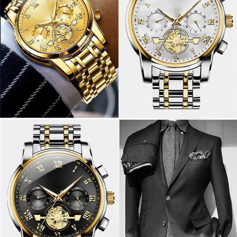 Luxusdesign Dodecagon Quartz Watch Neues multifunktionales Männer -Armbanduhr